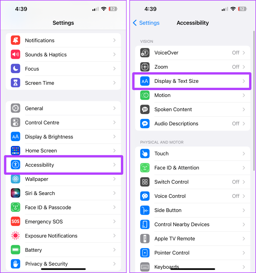 accessibility settings iphone