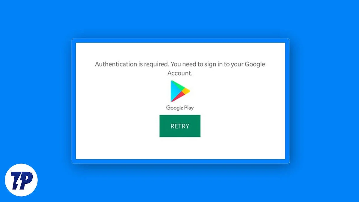 google play authentication required