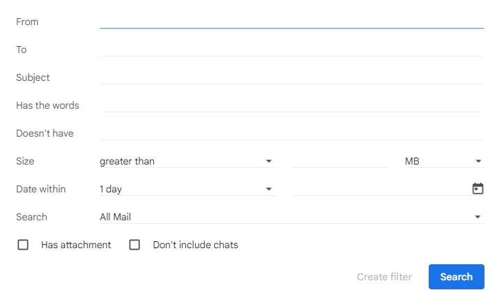 Gmail สร้างตัวกรอง