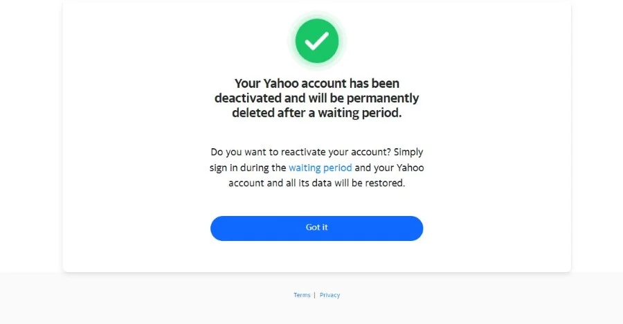 how to delete your yahoo account