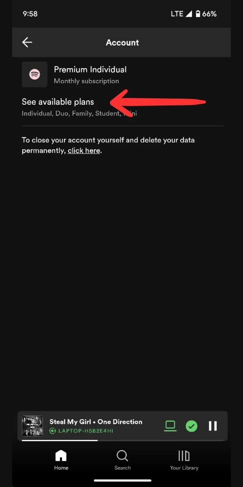 change spotify payment method on smartphone 4