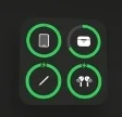 battery life widget on the ipad homescreen