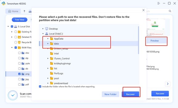 Tenorshare 4DDiG Data Recovery software - Recover