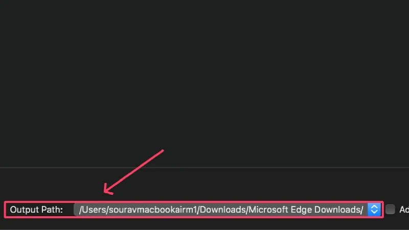 set output path