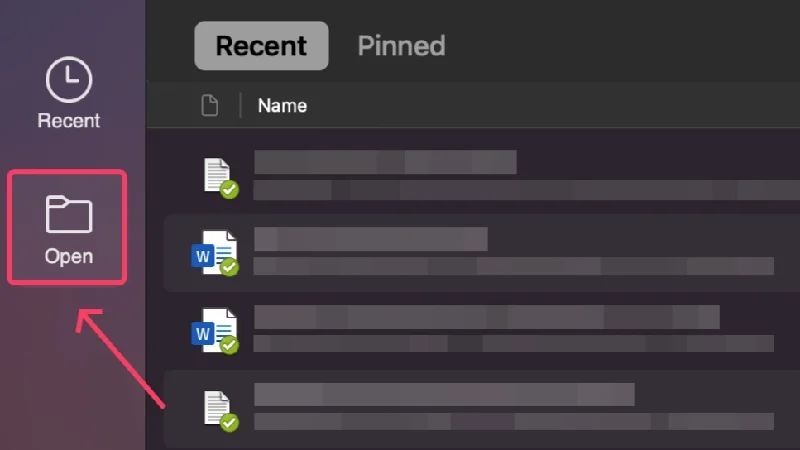 ms word open file