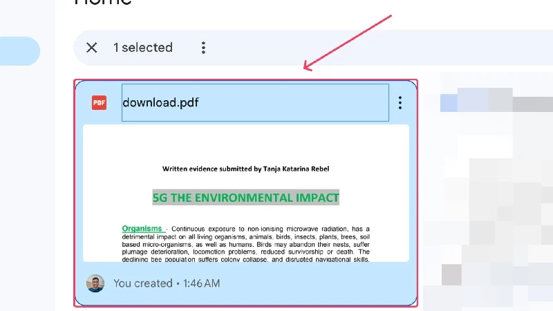 locate file in google drive