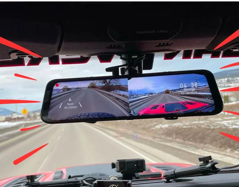 フロントカメラとリアカメラの両方を録画する record both front and rear camera