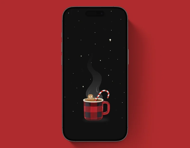 przytulna, wakacyjna tapeta na kubek cozy holiday mug wallpaper