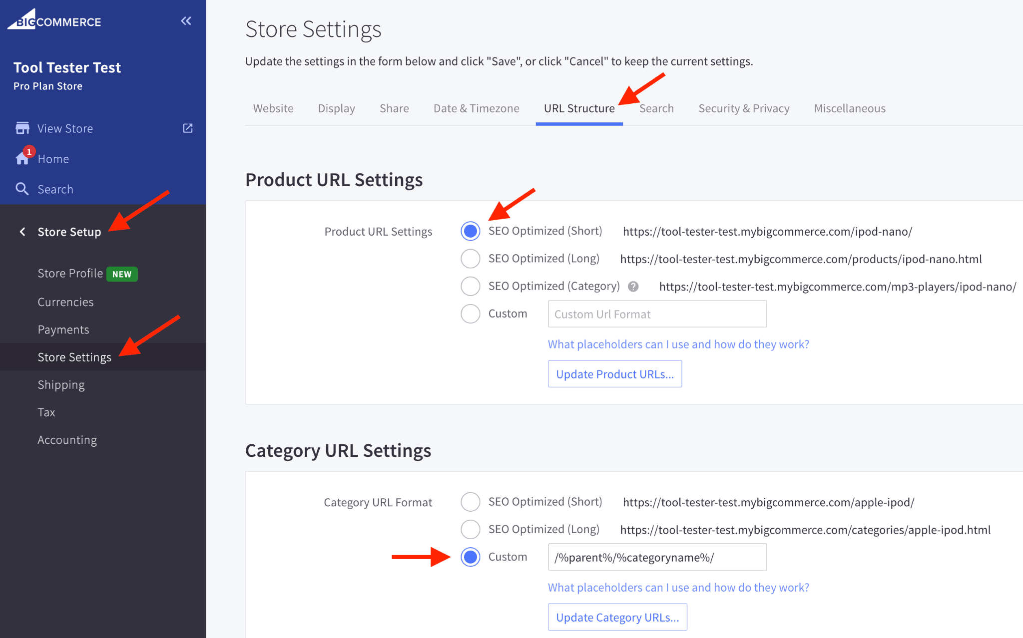 BigCommerce'in URL Yapısını Optimize Etme