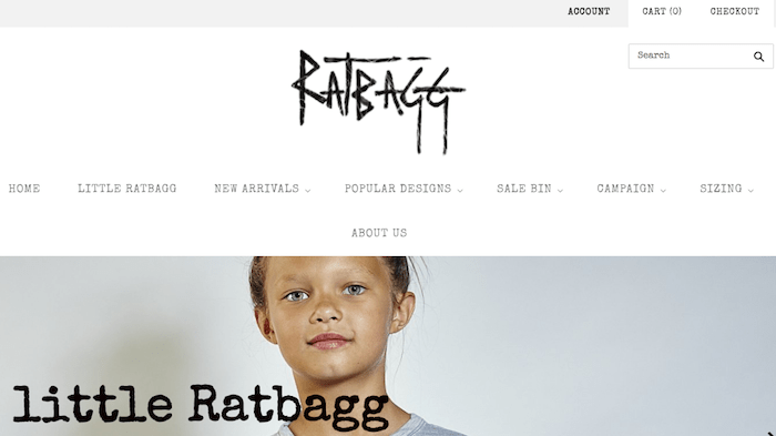 ejemplos de shopify rattbag