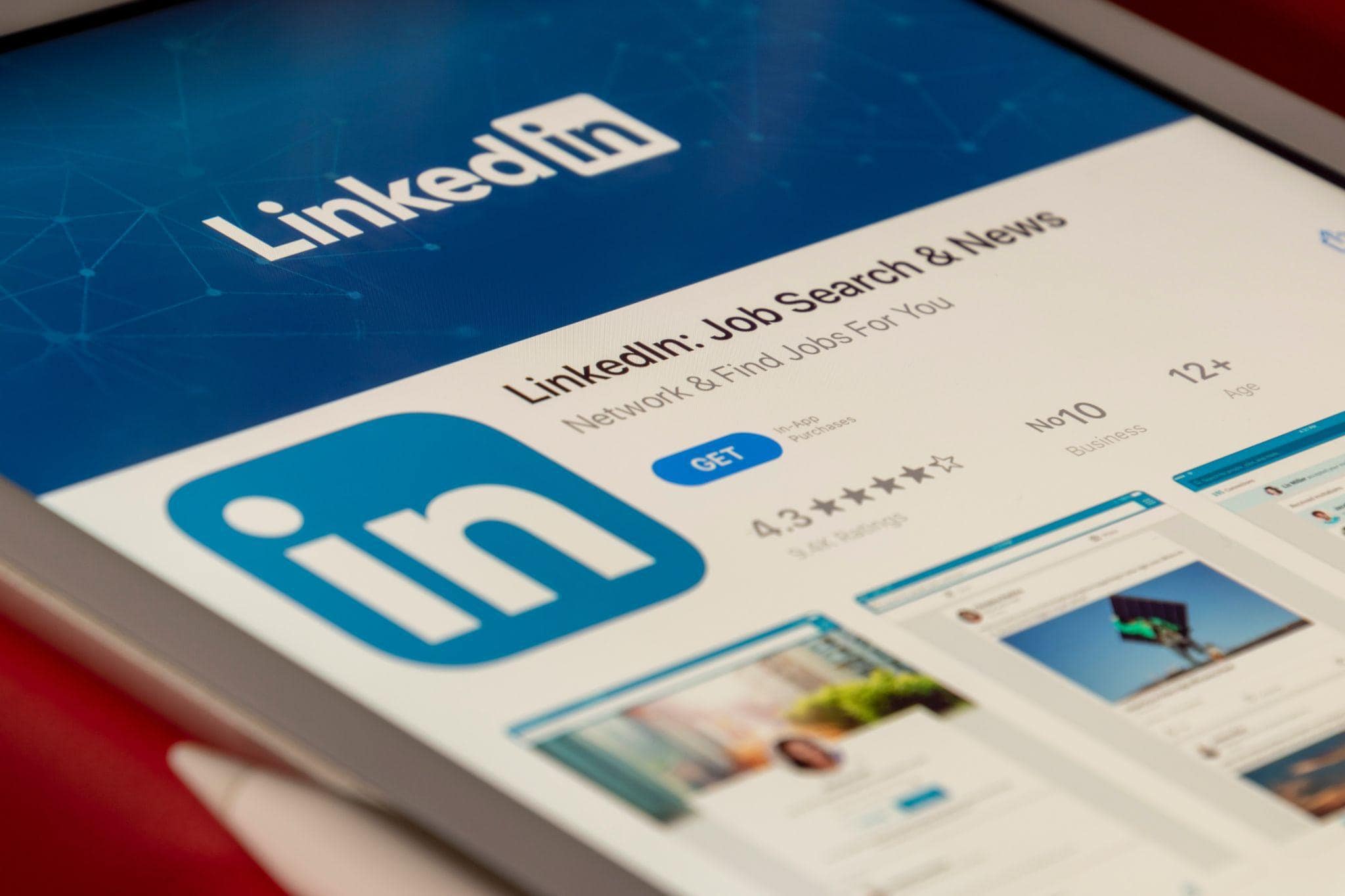 La página de inicio de LinkedIn