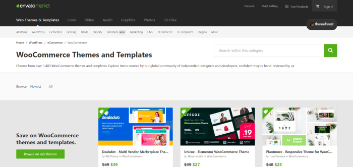 ธีม WooCommerce บน ThemeForest