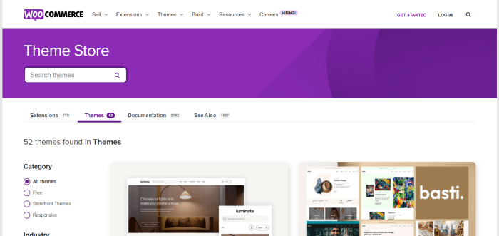 ร้านค้าธีม WooCommerce