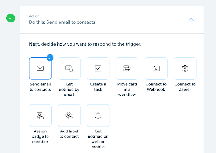 إجراءات أتمتة Wix الصاعدة