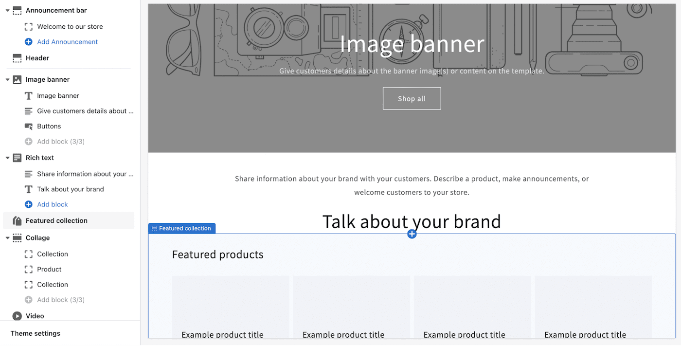 Shopify costruttore di negozi