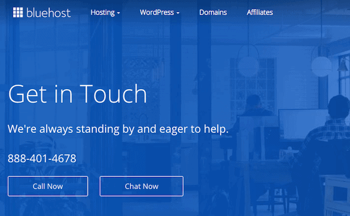 Bluehost desteği e-postası ve telefonu