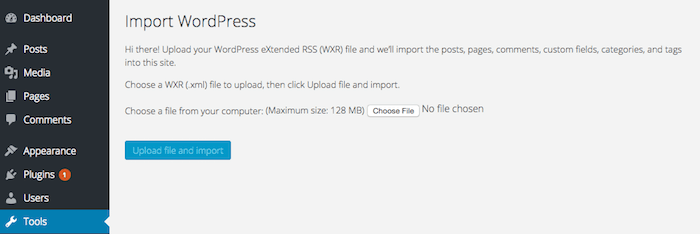 WordPress XML 匯入器