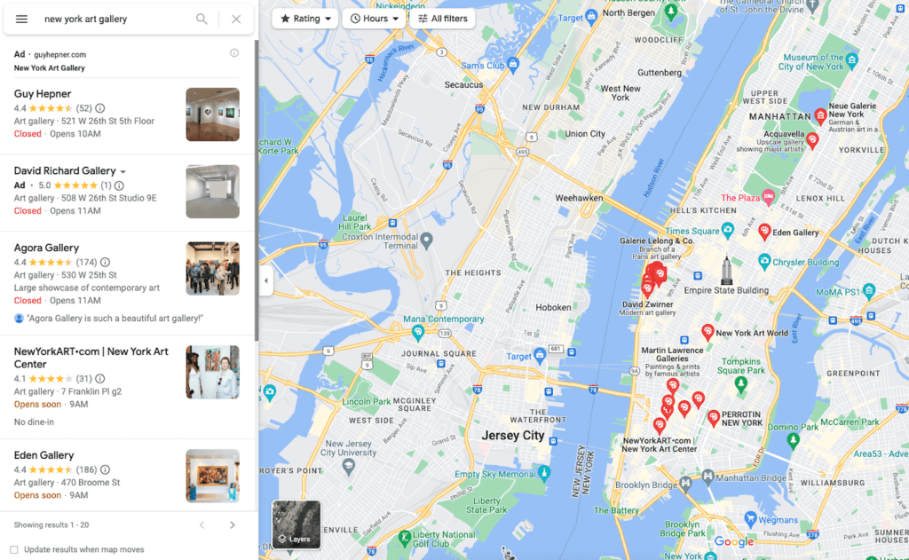 포트폴리오 예시 Google 지도 SEO