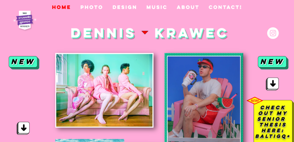 포트폴리오 Wix 데니스 크라윅