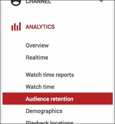 تقرير الاحتفاظ بجمهور اليوتيوب