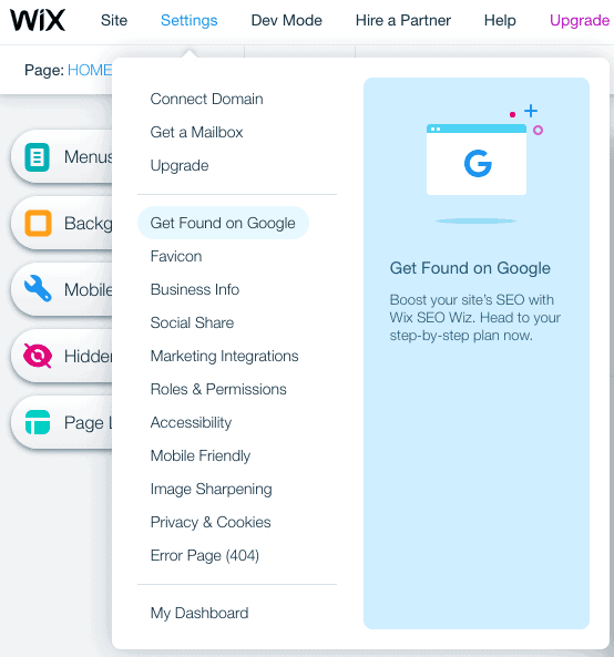 portfólio wix seo