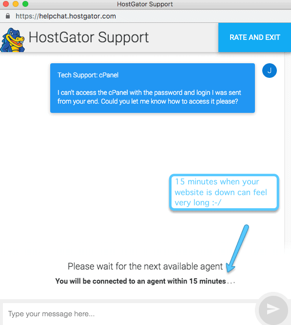 Медленная поддержка Hostgator