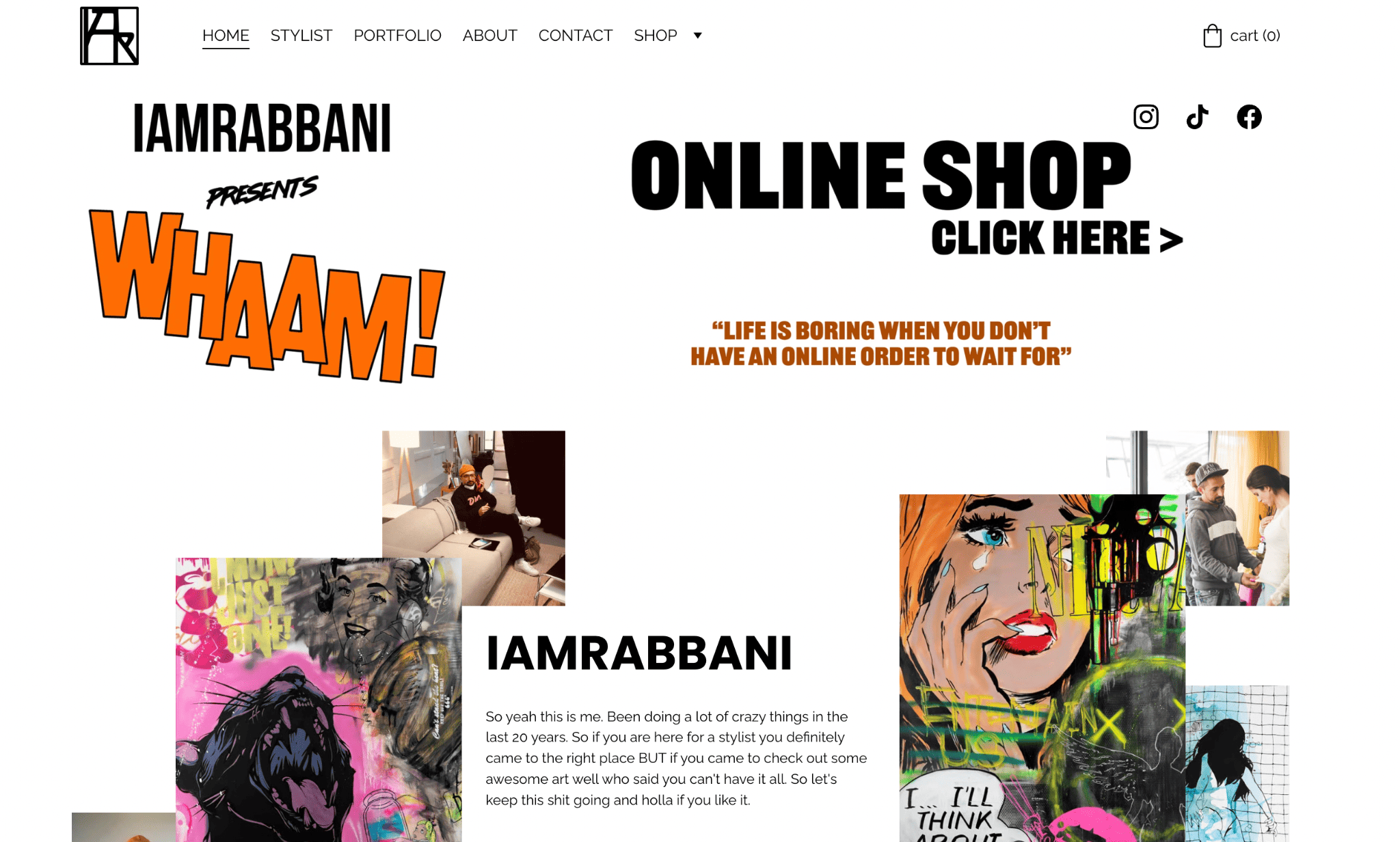 Ejemplo de sitio web de zyro - iamrabbani