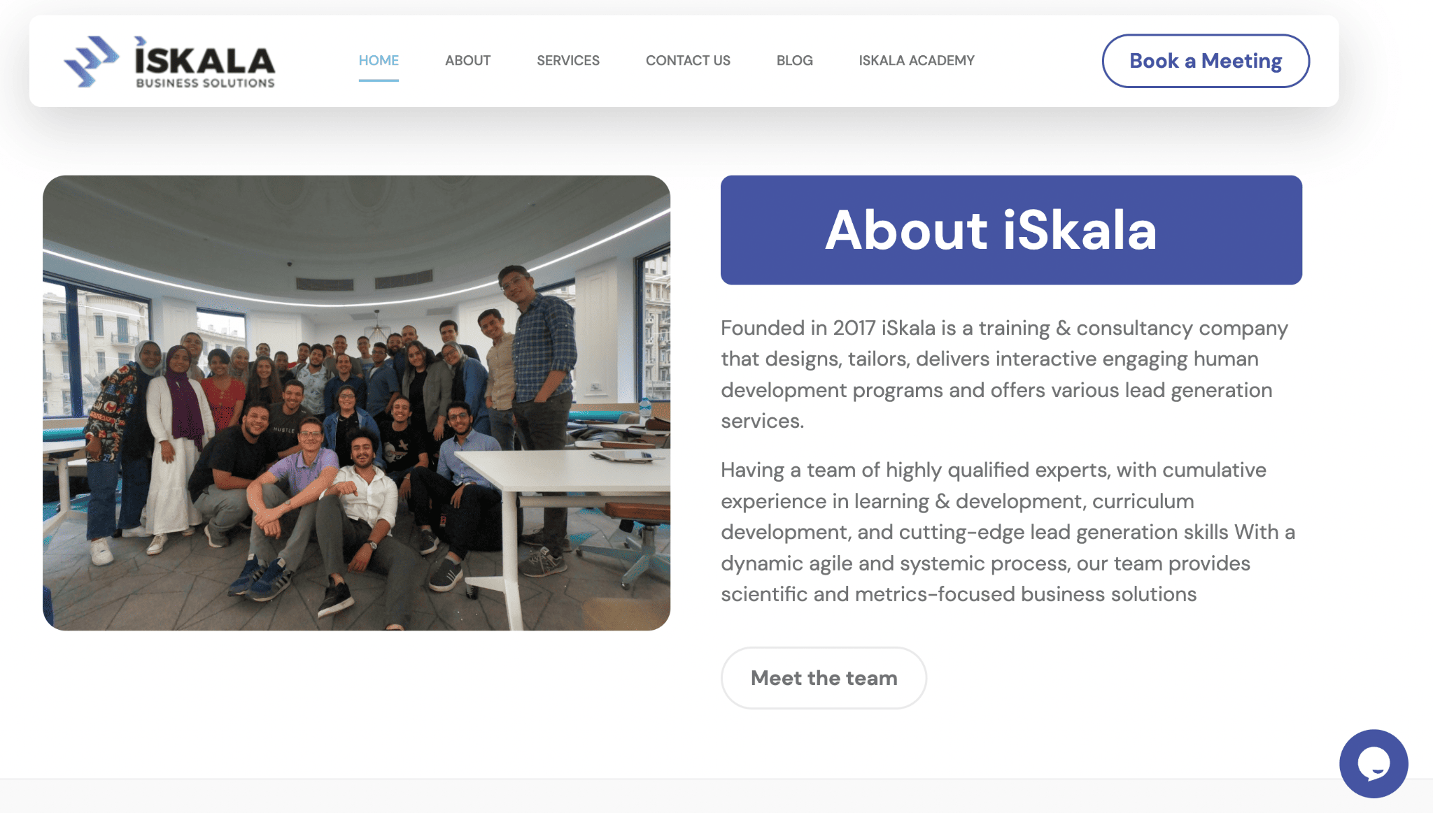 exemple de site Web zyro - iskala