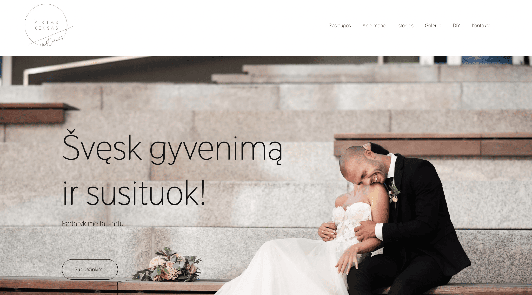 przykład strony internetowej zyro - piktas keksas