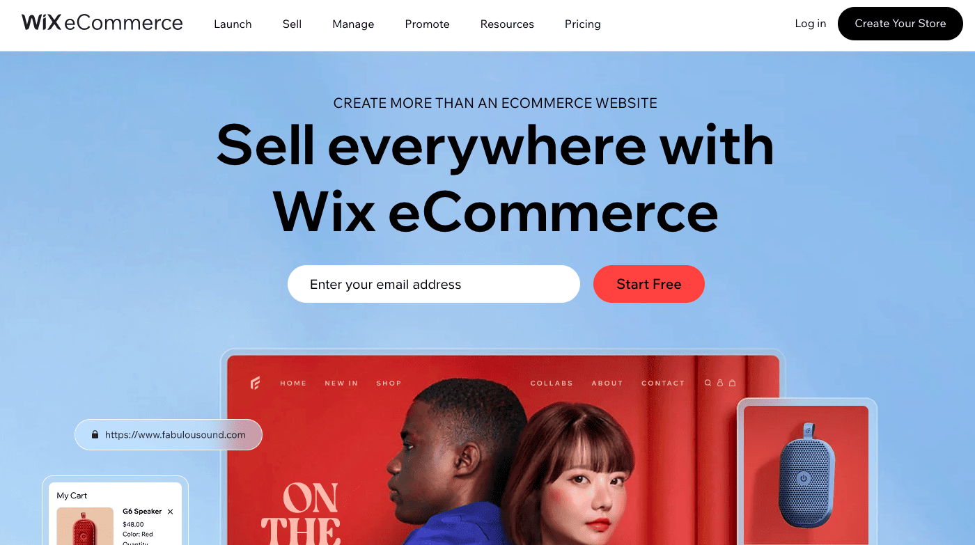 comércio eletrônico wix