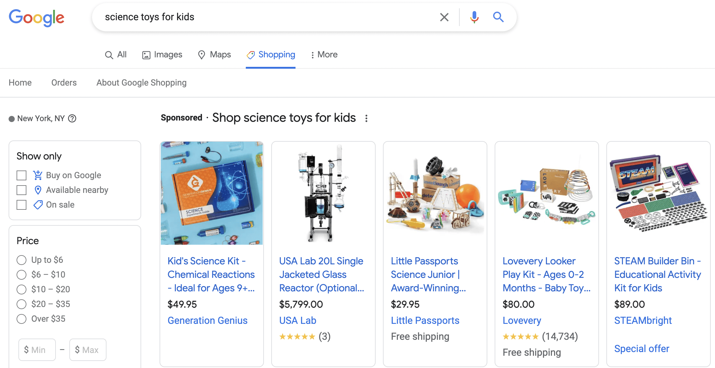 anúncios de compras do Google