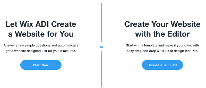 Wix ADI ou éditeur