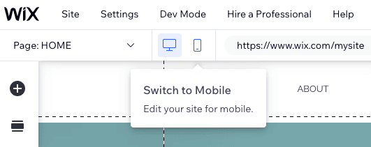 wix'te mobil düzenleyiciye geç