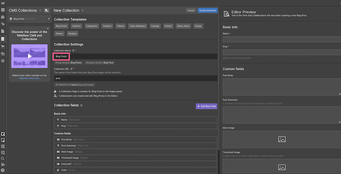 Webflow でブログを作成する