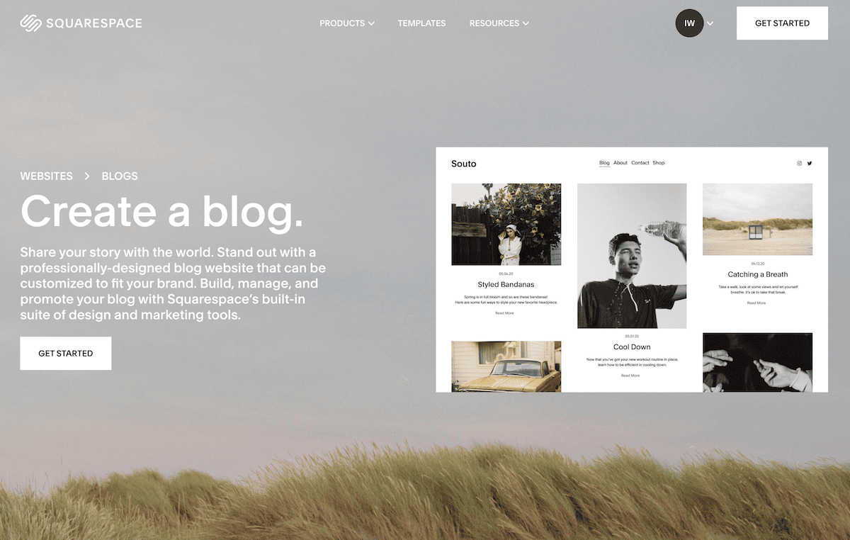 المدونات Squarespace