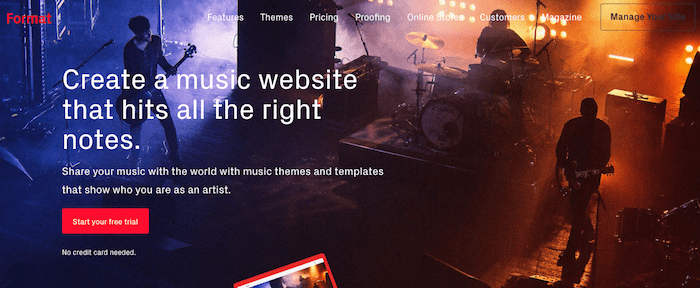 Forma-com: Website-Builder für Musiker