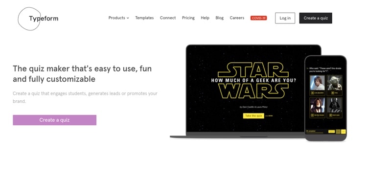 Typeform quiz maker