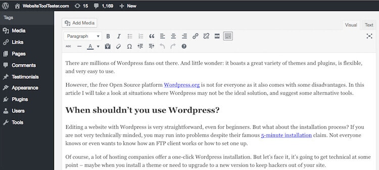 редактор WordPress