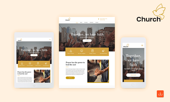 Pembuat situs web gereja terbaik Duda