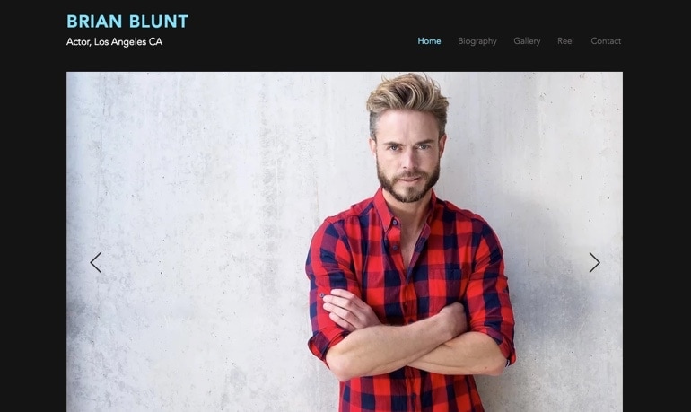 Site de l'acteur Wix Brian Blunt