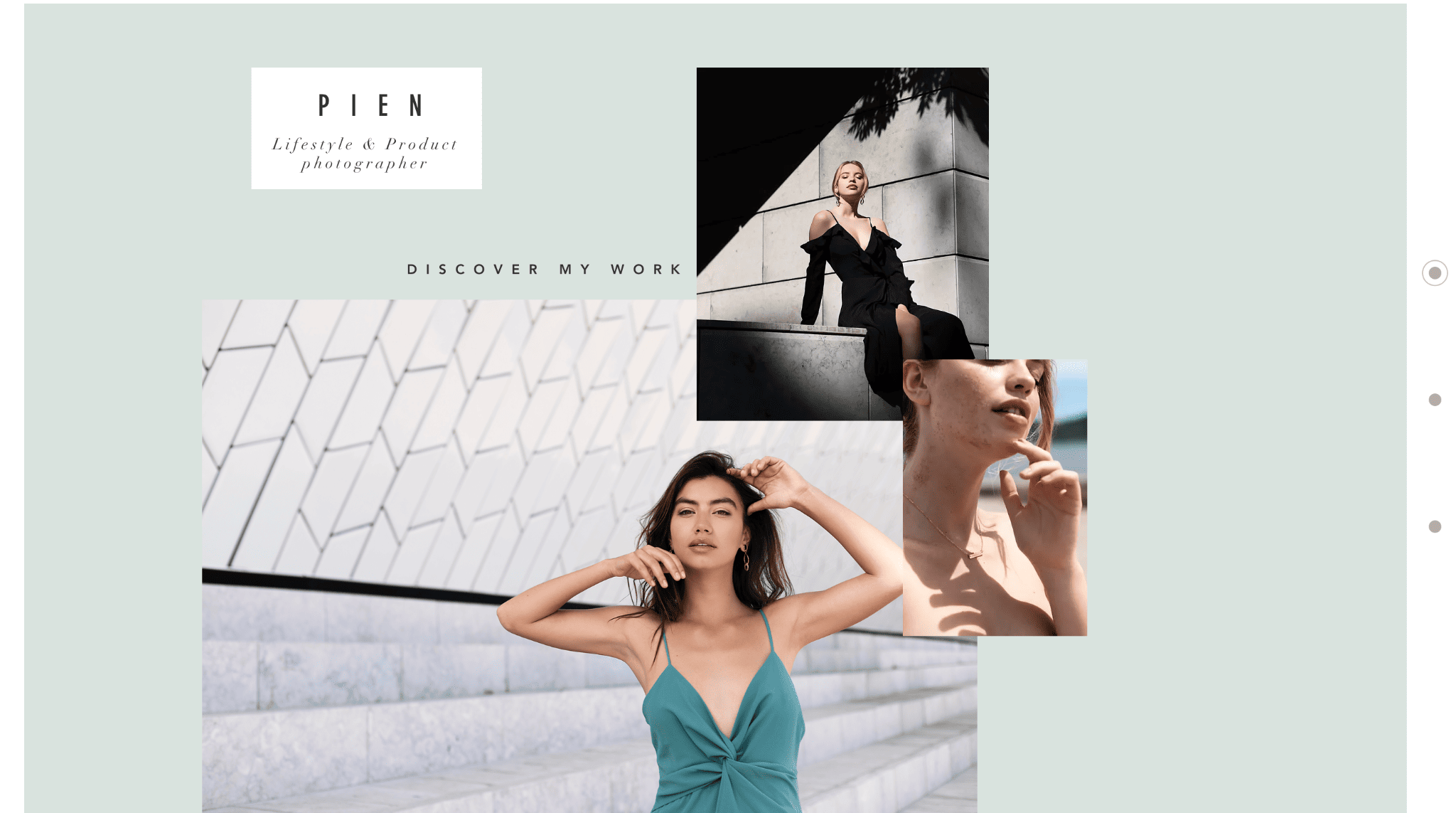 site-ul web wix one page - Pien Geerlings
