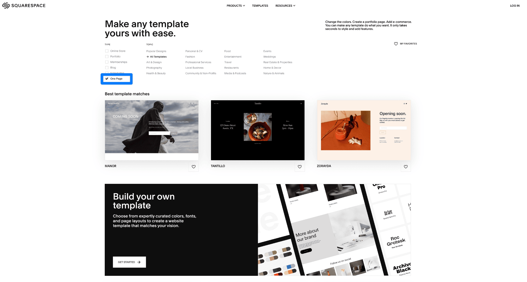 șabloane squarespace