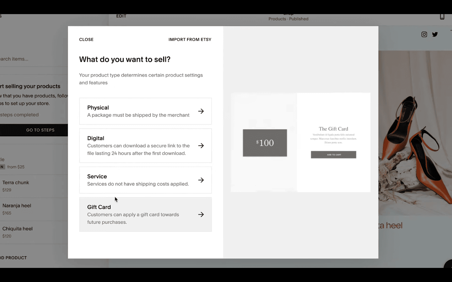 Squarespace Hediye Kartları