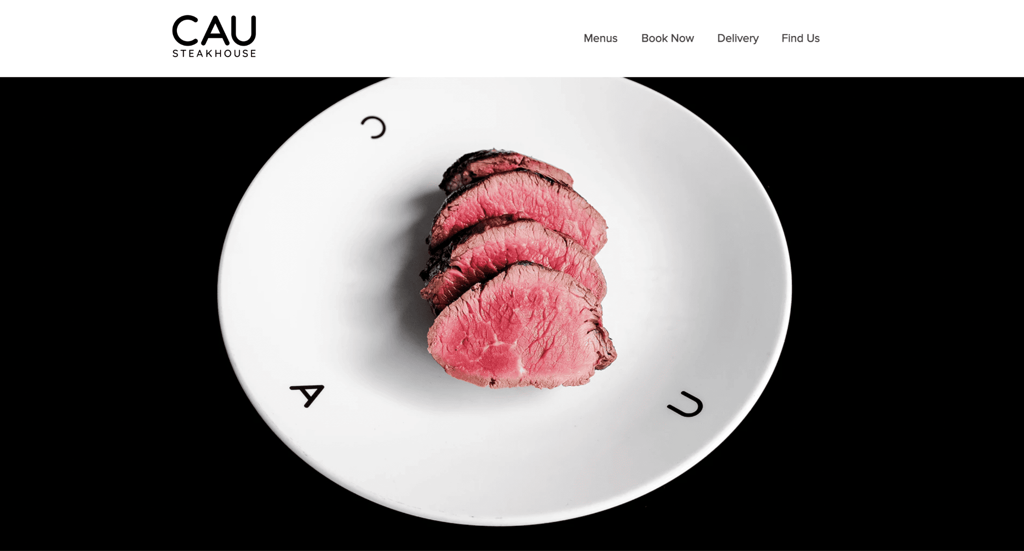 sitio web del restaurante wix - cau