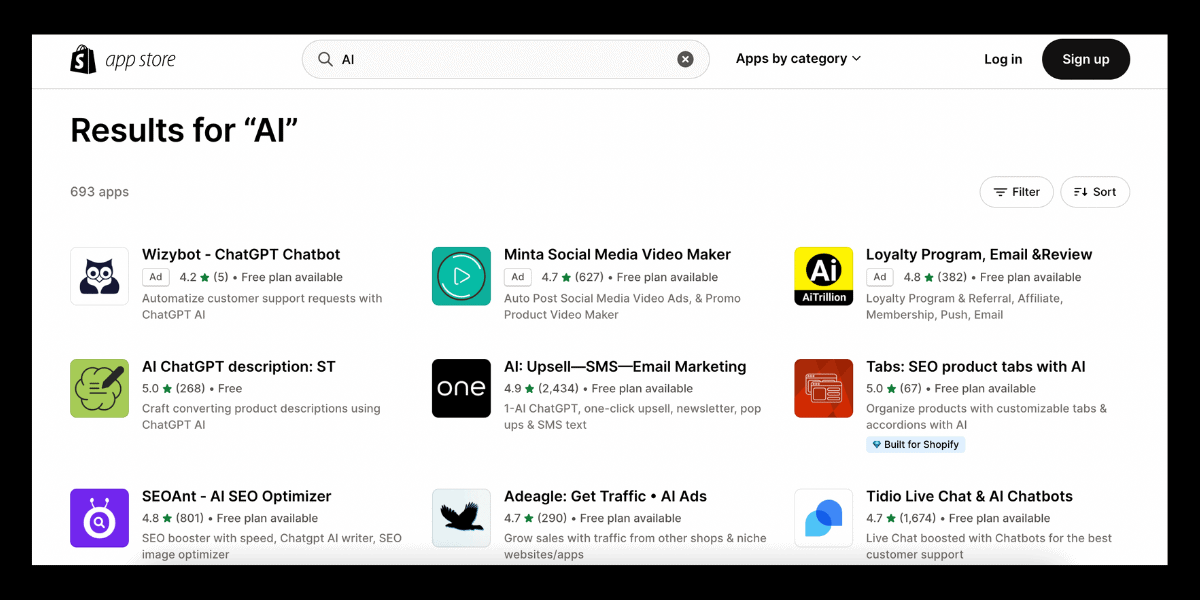 Shopify AI uygulamaları