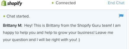 shopify แชทสด