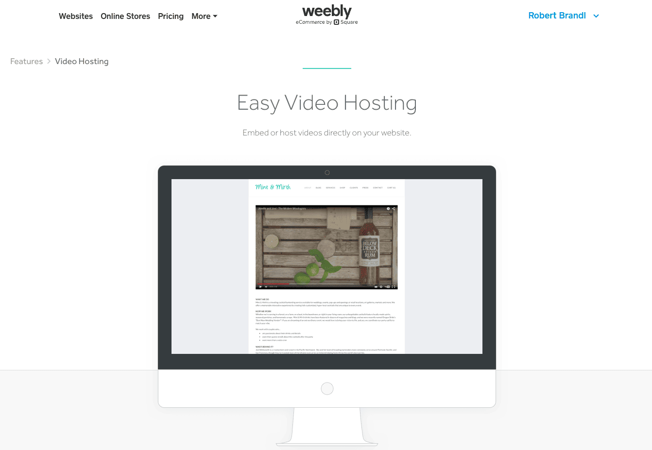 weebly hosting wideo