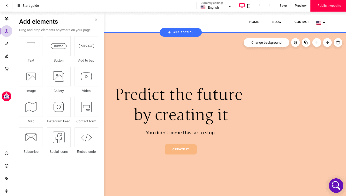 Hoster-Drag-and-Drop-Editor