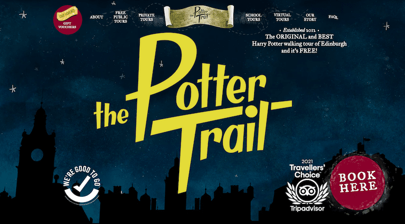 Wix ウェブサイトの例 - Potter Trail