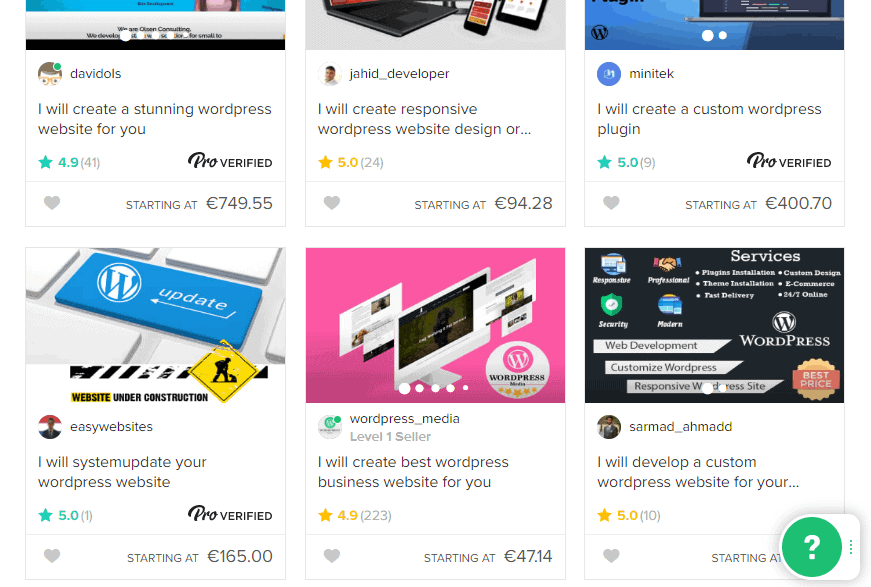 Preise für Webentwickler